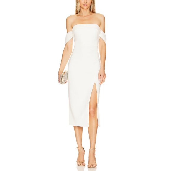 NEW LIKLEY MIDI PAZ DRESS IN CRISP WHITE SIZE 8 - Picture 1 of 11